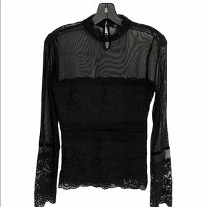 Le Chateau Black Lace Blouse